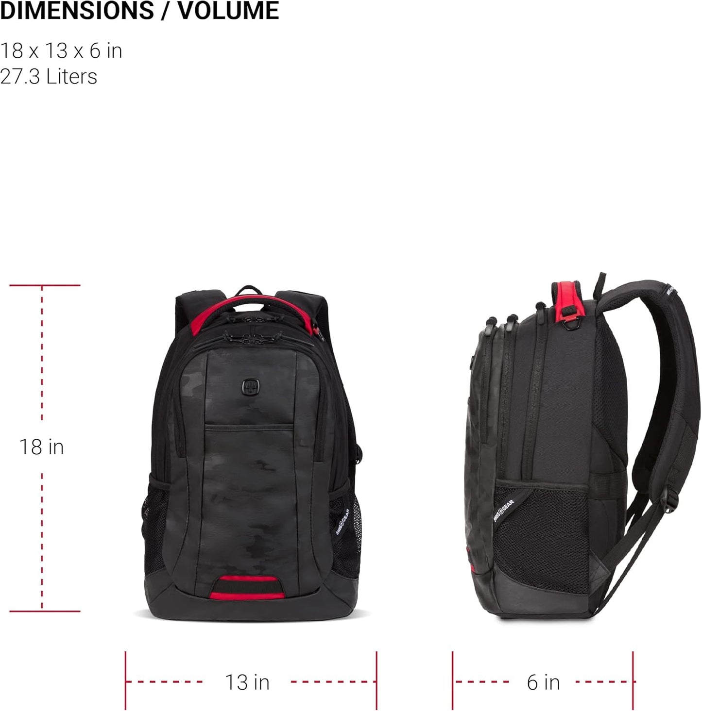 SwissGear Cecil 5505 Laptop Backpack, Camo Noir, 18-Inch