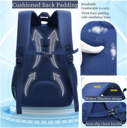 MITOWERMI Astronaut-space Backpack for Boys-Girls Elementary Middle School Backpack Book Bags for Boys Kids Lightweight Back Pack Blue