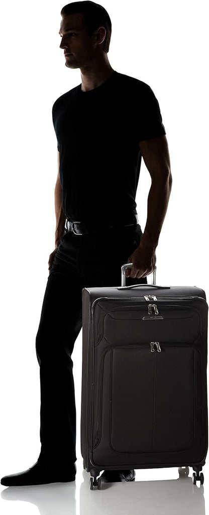 Samsonite Solyte DLX Softside Expandable Luggage with Spinner Wheels, Midnight Black, Checked-Large 29-Inch