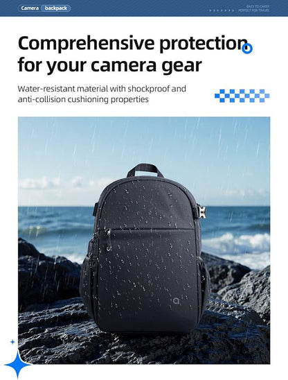 llano Compact Camera Backpack for DSLR/SLR/Mirrorless, Photography Bag - Image 6