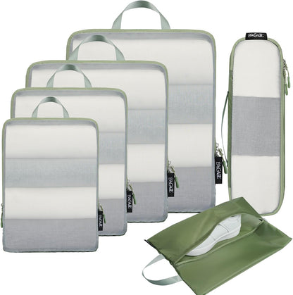 BAGAIL 6 Set Ultralight Compression Packing Cubes Packing Organizer for Travel Accessories Luggage Suitcase Backpack