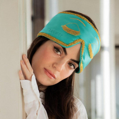 DROWSY Breakfast at Drowsy Silk Sleep Mask – 100% Pure Mulberry Silk, Total Blackout, Ultra-Soft & Skin Hydrating for Beauty Sleep & Relaxation, Fully Adjustable