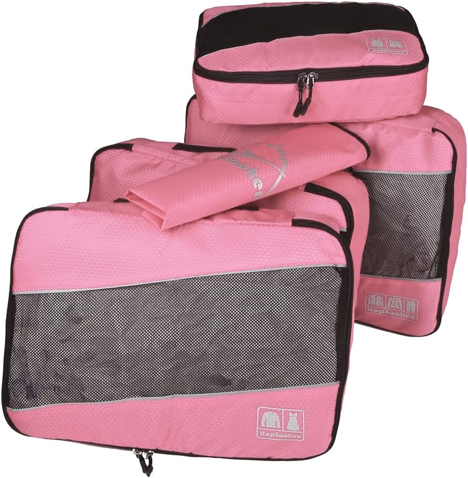 5 Set Packing Cubes for Travel Large Suitcase Luggage Organizer Bags Travel Accessories Vacation 4 Cubes 1 Laundry Pouch Bag