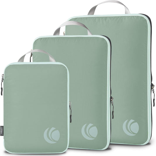 Cipway Compression Packing Cubes, Ultralight Luggage Organizer Bags, Travel Essentials for Carry on Suitcase (3 Piece,Sage Green)