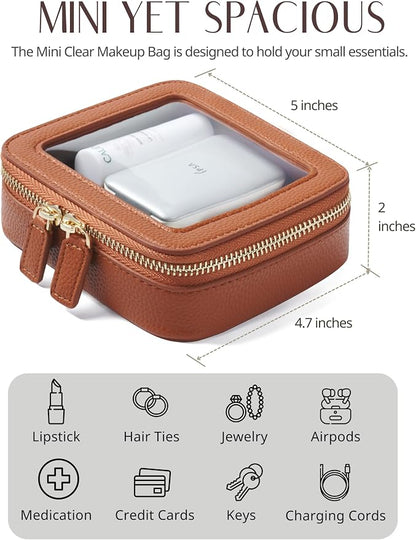 Popvibe Clear Makeup Bag Travel Cosmetic Case Transparent Toiletry Bag - Image 4