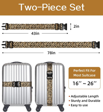 Luggage Straps for Suitcases Travel Belt Luggage Band Heavy Duty Traveling Luggage Identifier Cute Women Girls Unique Accesory,