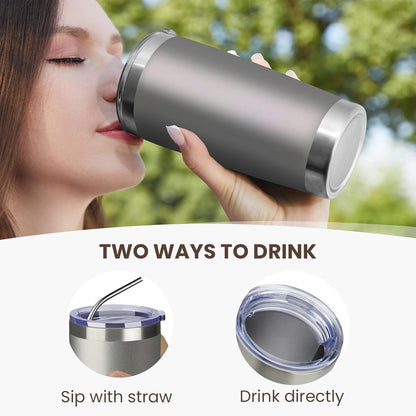 MEWAY 20oz Tumbler 4 Pack Double Wall Vacuum Insulated Travel Mug Bulk, Mix Color Stainless Steel Tumblers with Lid and Straw, Durable Powder Coated Coffee Cups for Cold & Hot Drinks（Color Mix, 4