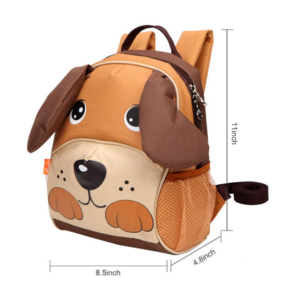yodo Kids Insulated Toddler Backpack with Safety Harness Leash and Name Label - Playful Preschool Lunch Boxes Carry Bag, Dog