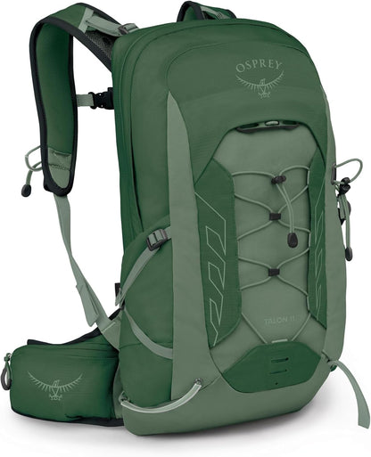 Osprey Talon 11L Men's Lightweight Hiking Backpack with Hipbelt, Green Canopy