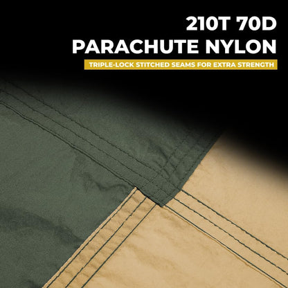 Grand Trunk Double Deluxe Parachute Nylon Hammock - 500lb Capacity Camping Hammock, 10.5x6.5ft, Lightweight & Durable (Heritage)