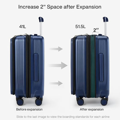 Hanke Grace Expandable Carry On Luggage - Image 5