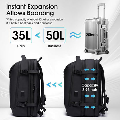 Vacuum Travel Backpack with Pump, 50L Expandable Compression Backpack With - Image 6