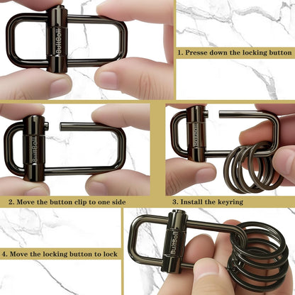 Key Chain, Heavy Duty Lock Key Ring Keychain Clip Key Holder Organizer for Home Car Keys Women Men