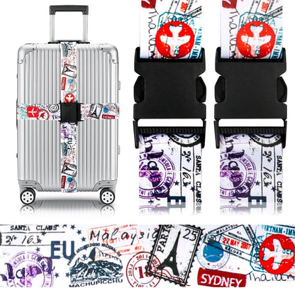 Adjustable Travel Luggage Strap Suitcase Belt Travel Bag Accessories 1.96 in W x 6.23 ft L