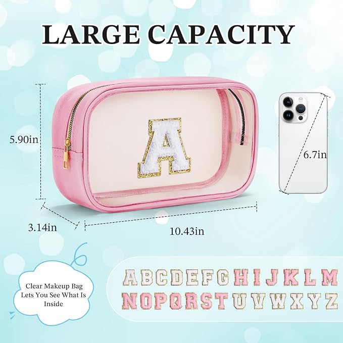 YOOLIFE Travel Clear Makeup Bag Toiletry Bag, Make up Bag Waterproof Toiletry - Image 4