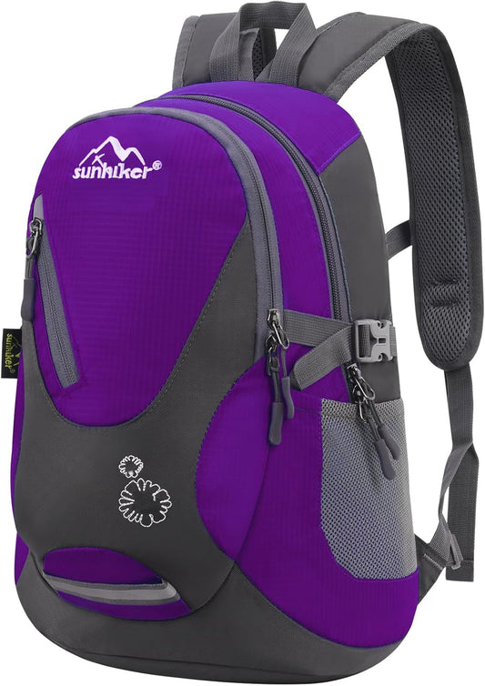 sunhiker Cycling Hiking Backpack Water Resistant Travel Backpack Lightweight SMALL Daypack M0714 (purple)