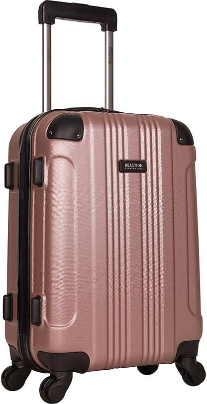 Kenneth Cole REACTION Out of Bounds Lightweight Hardshell 4-Wheel Spinner Luggage, Rose Gold, 20-Inch Carry On