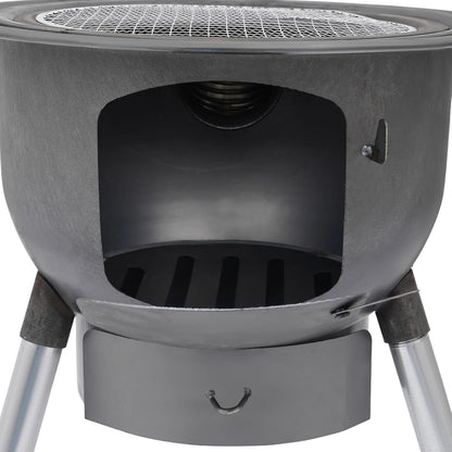 Camping Stove, Wood Burning Stove, Portable Grill Barbecue Cooking Grate and Cooktop with 3 Size Stove Rings, Multi-Functional Firewood Stove for Outdoor, Fishing, Hiking