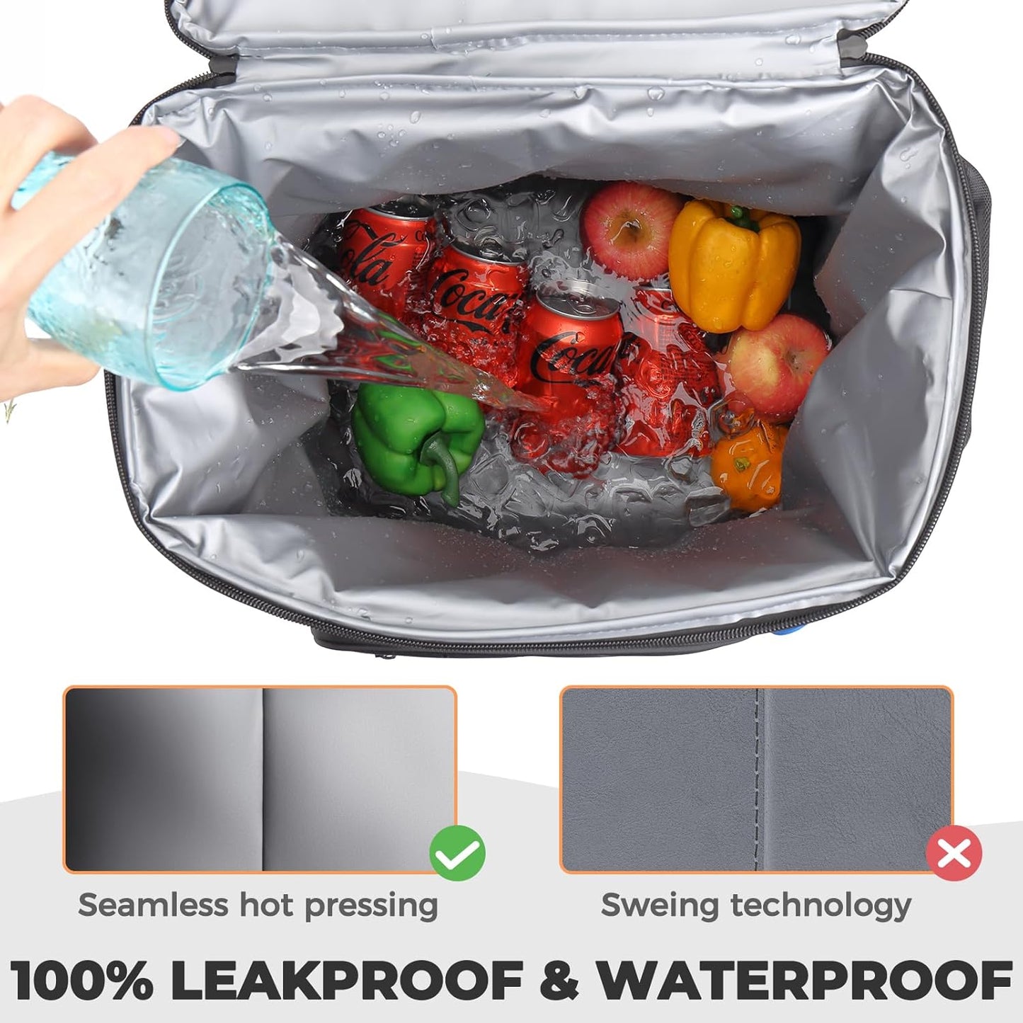 Heytrip Backpack Cooler 36/54 Cans Insulated Waterproof Cooler Bag for 20 Hours Cold Retention, Leak-Proof Camping Cooler with Multi-Compartments