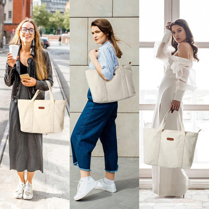 AW BRIDAL Monogram Canvas Tote Bag for Chrismas, Bridal Shower, Retirement, Birthday Gifts for Women Mom Wife Sister Friends