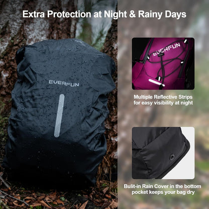 Everfun Hydration Backpack 18L with Water Bladder 2L/3L Hiking Water Backpack Women Men Hydration Pack Insulated Lightweight Day Hydropack with Storage for Hiking, Biking, Running, Festival