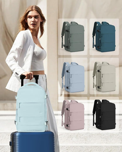 coowoz Travel Backpack Carry On for Women Man Gym Backpacks with Laptop Compartment Mochila de Viaje Teacher Personal Item Backpack Airplane Accessories Must Haves Blue Small