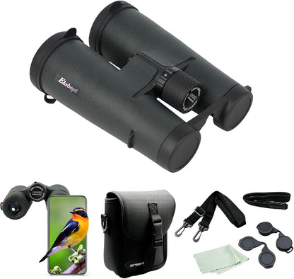 12X50ED Compact Binoculars for Adults – High-Powered BAK4 Prisms, Diamond White Coating, Waterproof & Fogproof, Rubber Armored – Ideal for Bird Watching, Hunting, Travel, Outdoor Sports