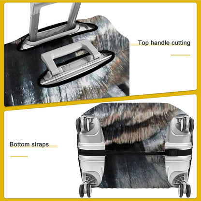 28 Inch PVC Luggage Protector Covers for TSA Approved Clear Suitcase Cover Protector Transparent Luggage Protective Cover Set (Painting, Suitable for 28"-29")