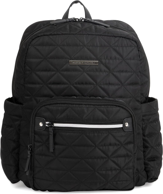 Kenneth Cole REACTION Emma Women's Backpack 15" Laptop Bag for Work, High School, College, Travel, Black Diamond