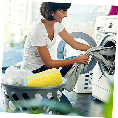 Shoes Laundry Bag Keep Shoes Clean, 2 Pcs Set - Shoe Wash Bag for Washing Machine, 360° Wrap Shoe Washing Bag for Sneakers, Boots & Delicate Footwear, Reusable Shoe Cleaning Bag (Yellow)