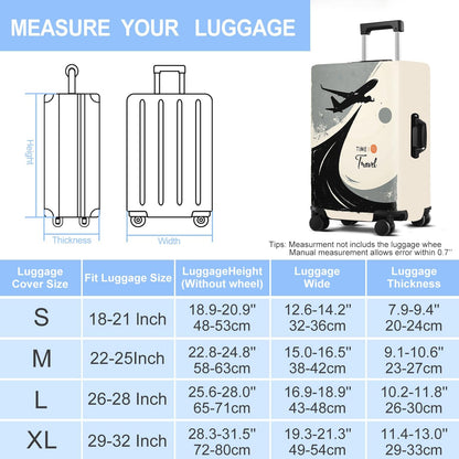 Travel Luggage Cover Washable Suitcase Protector Anti-Scratch,Stretchable Fit for 20-34Inch Luggage Durable Travel Bag Cover with Zipper Closure (S(20-22inch suitcase))