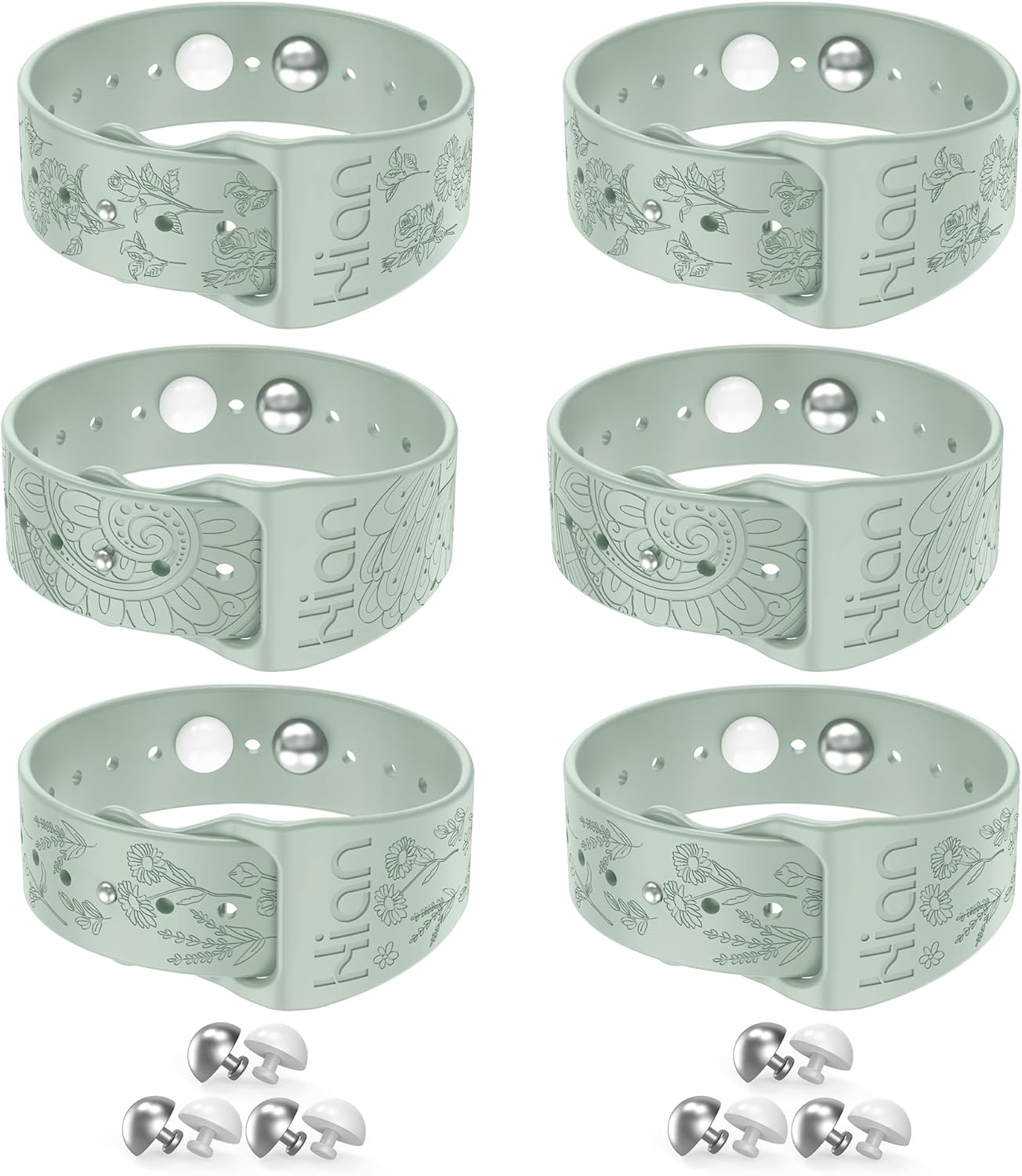 Hion Motion Sickness Bracelets Sea Sickness Wristbands for Motion Sickness/Morning Sickness/Pregnancy Nausea Anti Nausea Wristband Acupressure Nausea Bands Motion Sickness Bands（3Pairs-Beryl）