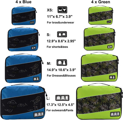 Packing Cubes Luggage Bags Organizer Durable Travel Accessories With Clothing Label