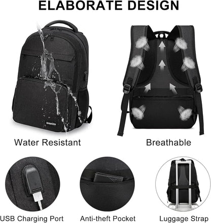 Black Backpack for School, college Backpack for Teens, - Image 5