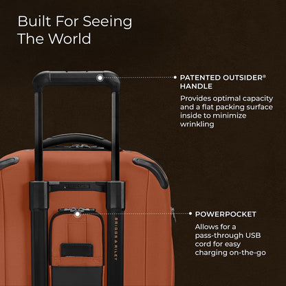Briggs & Riley International 21" Carry On Expandable Spinner - Luggage for Travel, Suitcases with Wheels, Softside Rolling Bag for Men & Women - ZDX Collection, Canyon