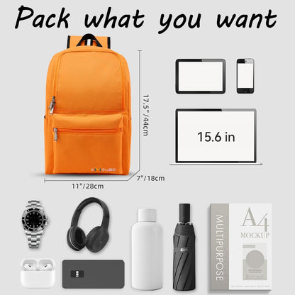 OMOUBOI Casual Daypacks Superbreak Backpack 14 inch Laptop Backpack for Women & Men Fits Tourism Business (Orange)
