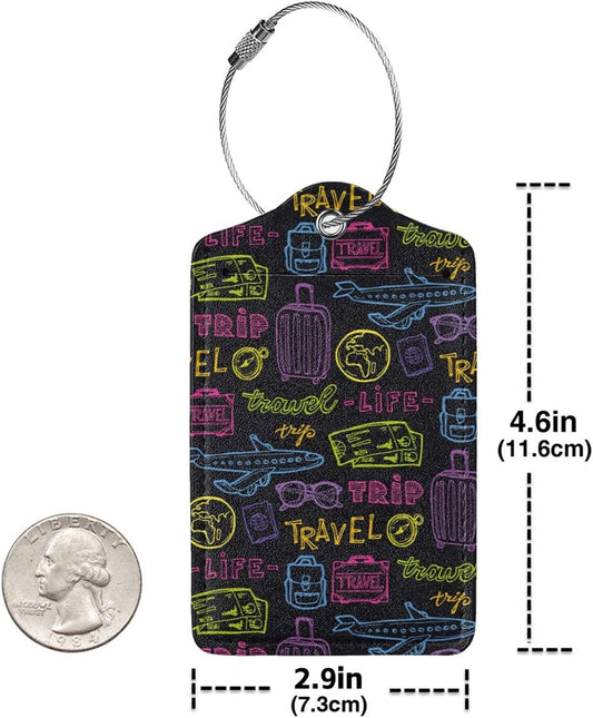 Trip Colored Graffiti Travel-Life Style Luggage Cover Washable Suitcase Protector, Luggage Tag Travel Birthday Gifts For Men Women (L 26-28 Inch Luggage)