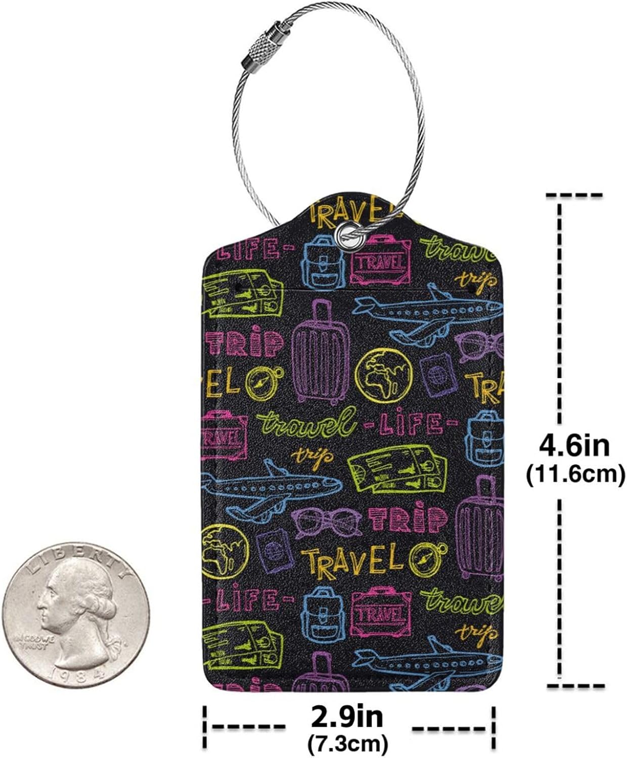 Trip Colored Graffiti Travel-Life Style Luggage Cover Washable Suitcase Protector, Luggage Tag Travel Birthday Gifts For Men Women(XL 29-32 Inch Luggage)