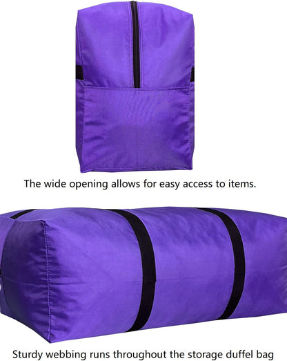 Extra Large Storage Duffle Bag with Zippers and Handles, Big Foldable Duffle Bag for Travel