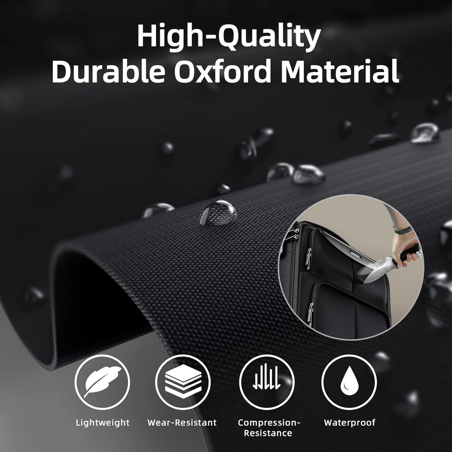 SHOWKOO Luggage Sets 3 Piece Softside Expandable Lightweight Durable Suitcase Sets Double Spinner Wheels TSA Lock Black (20in/24in/28in)