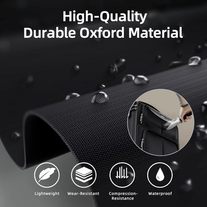 SHOWKOO Luggage Sets 3 Piece Softside Expandable Lightweight Durable Suitcase Sets Double Spinner Wheels TSA Lock Black (20in/24in/28in)