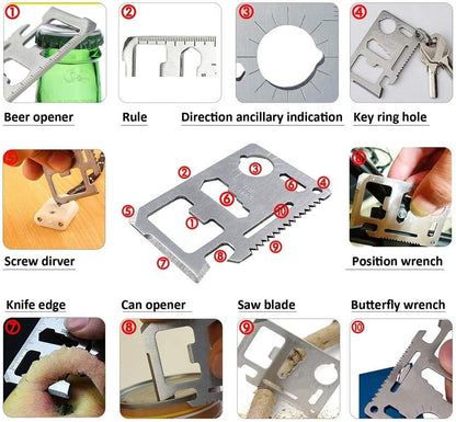 Outdoor Camping Survival Gear and Equipment, Survival Kits Fishing Hunting, Birthday Gifts for Men Dad Him Husband Boyfriend Teen Boy Camping Hiking