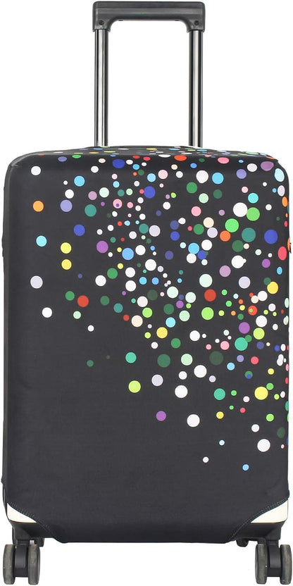 HYPER VENTURE Washable Luggage Cover - Fashion Suitcase Protector Fits 23-26 Inch Luggage (Color Dots, M)