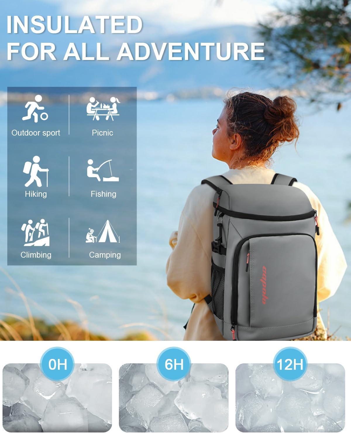 Capolo 36/45 Cans Cooler Backpack Insulated Waterproof for Women Men Lunch Backpack Coolers Leak Proof Soft Cooler Bags