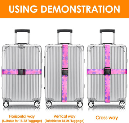 Adjustable Travel Luggage Strap Suitcase Belt Travel Bag Accessories 1.96 in W x 6.23 ft L