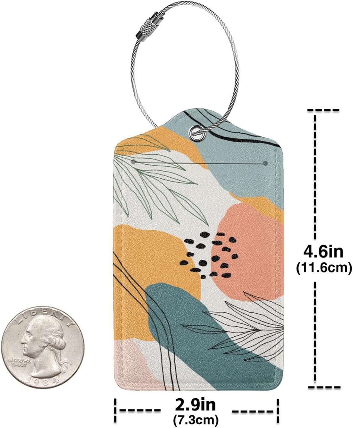 Fun Luggage Tags for Suitcases Leather Name Tag for Luggage Cute Travel Baggage Tags for Carnival Cruise Ships with Funny Patter 2pcs (Bohemia)