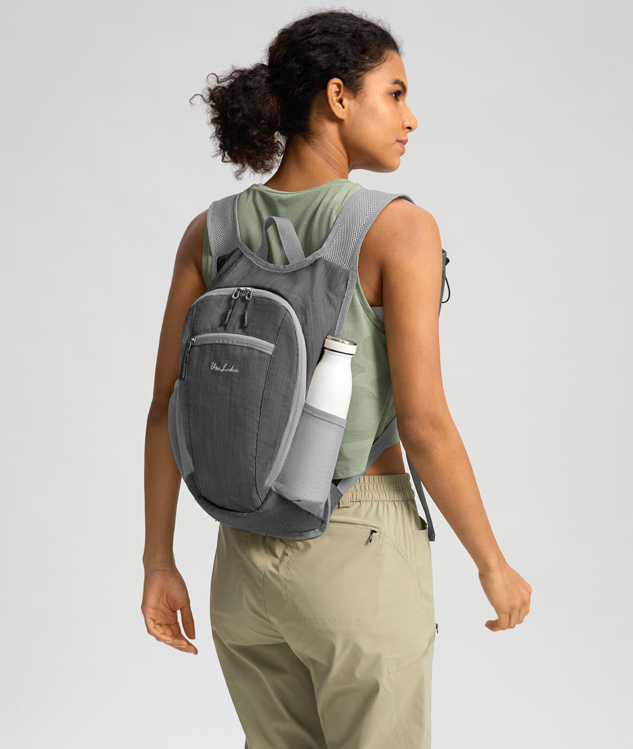 10L Small Hiking Backpack Travel Daypack Lightweight Packable Back Pack for Women Men(Iron Grey)