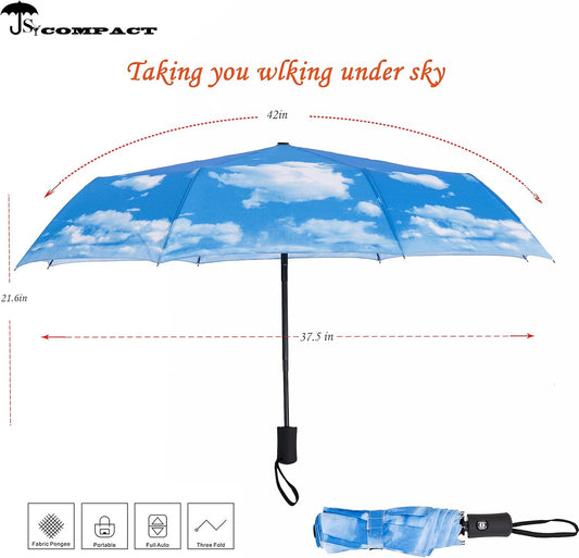 SY COMPACT Travel Umbrella Windproof Automatic Umbrellas Small Compact UV Sun Protection Factory Outlet Umbrella
