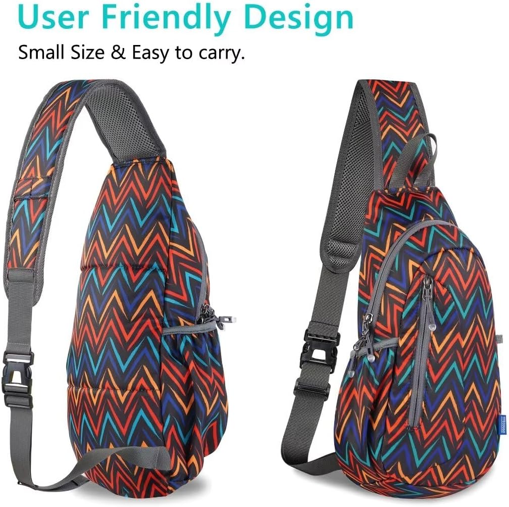 TITECOUGO Small Sling Bag, Lightweight Crossbody Backpack for Men Women, Shoulder Bag for Sports and Outdoor