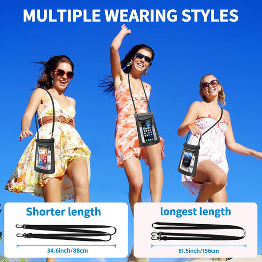 Large Floating Waterproof Phone Pouch, Cell Phone Dry Bag for iPhone 14/13/12/11 Pro Max, Galaxy S22/S21 All Phones, Universal Float Water Proof Bag for Beach Water Park【Oversize】